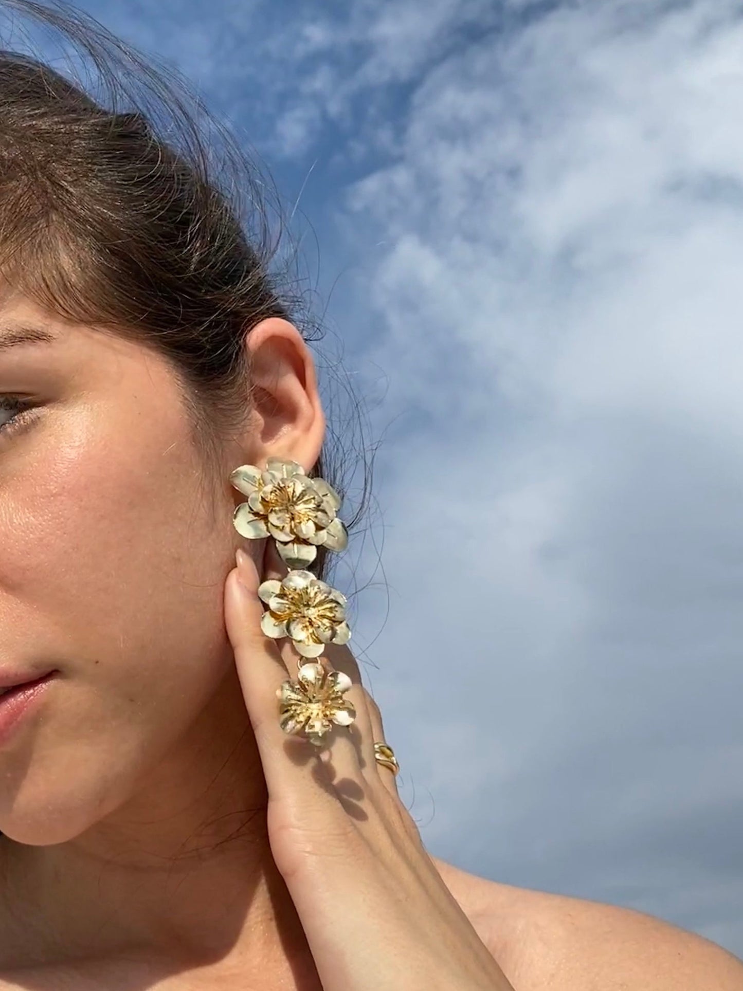 Aretes flores amarillas