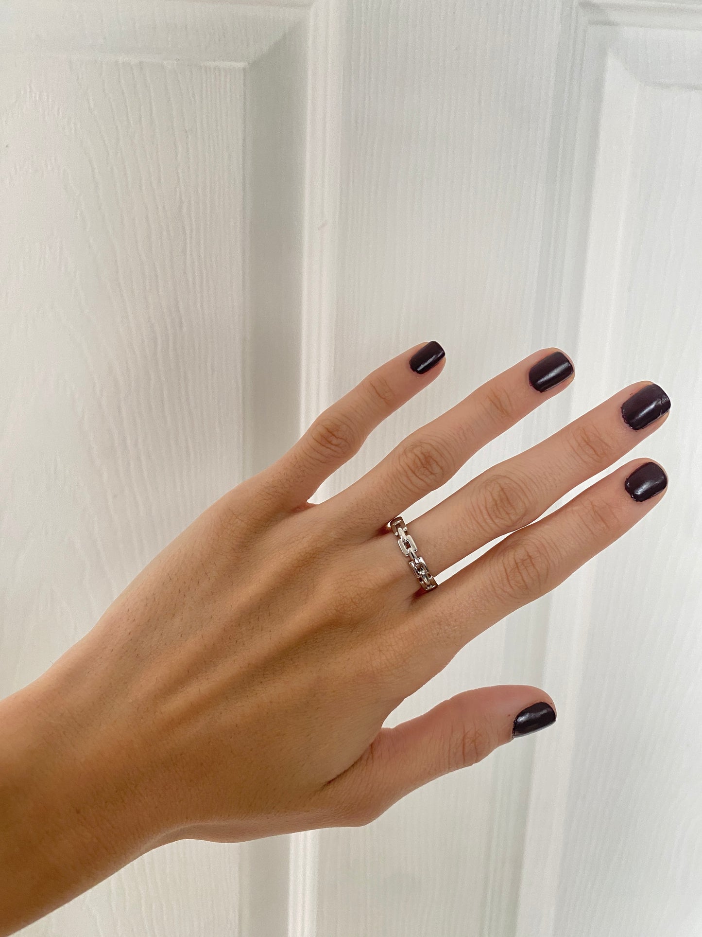 Anillo ajustable plateado