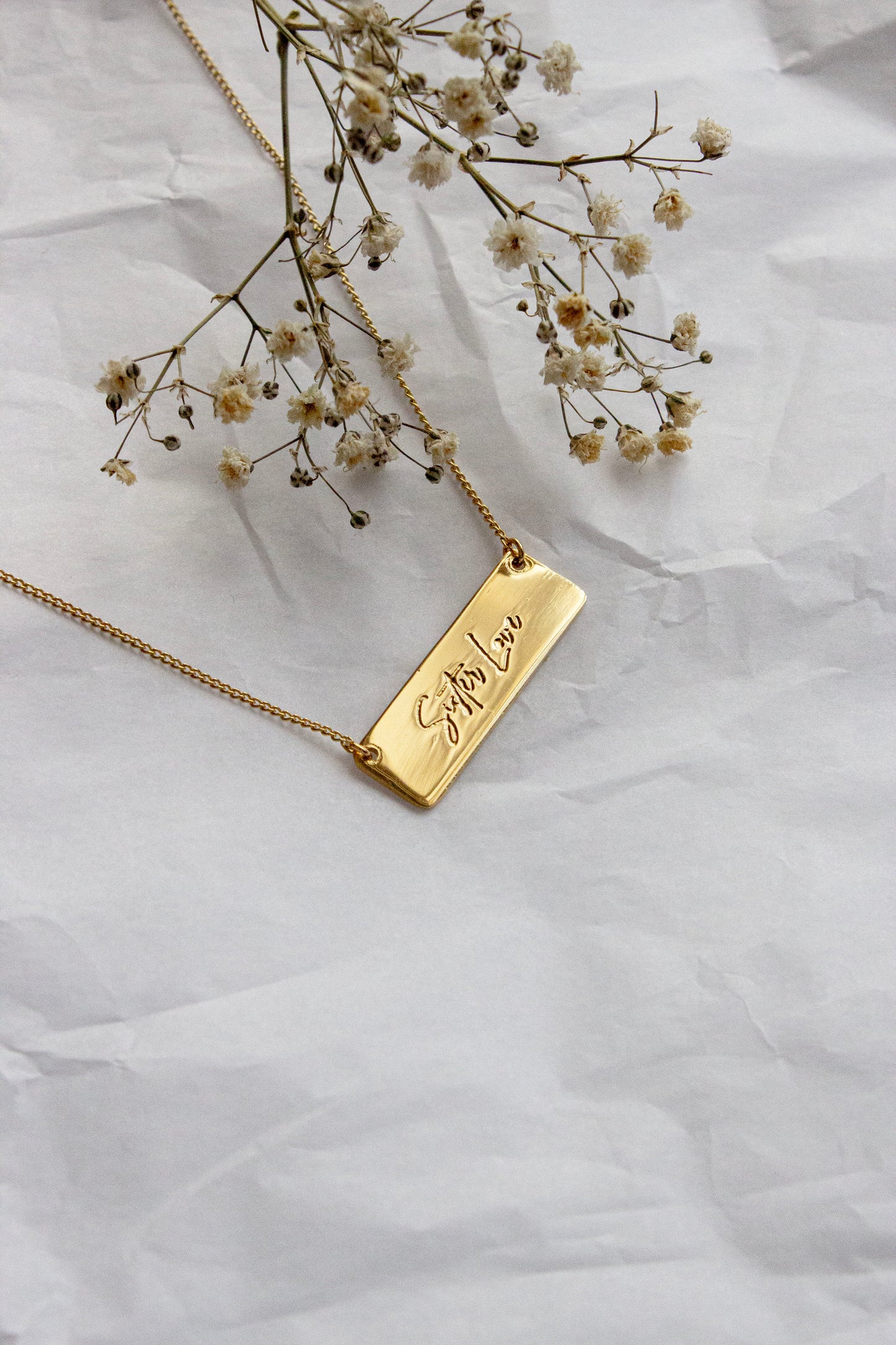 Collar rectangular personalizado Sister Love