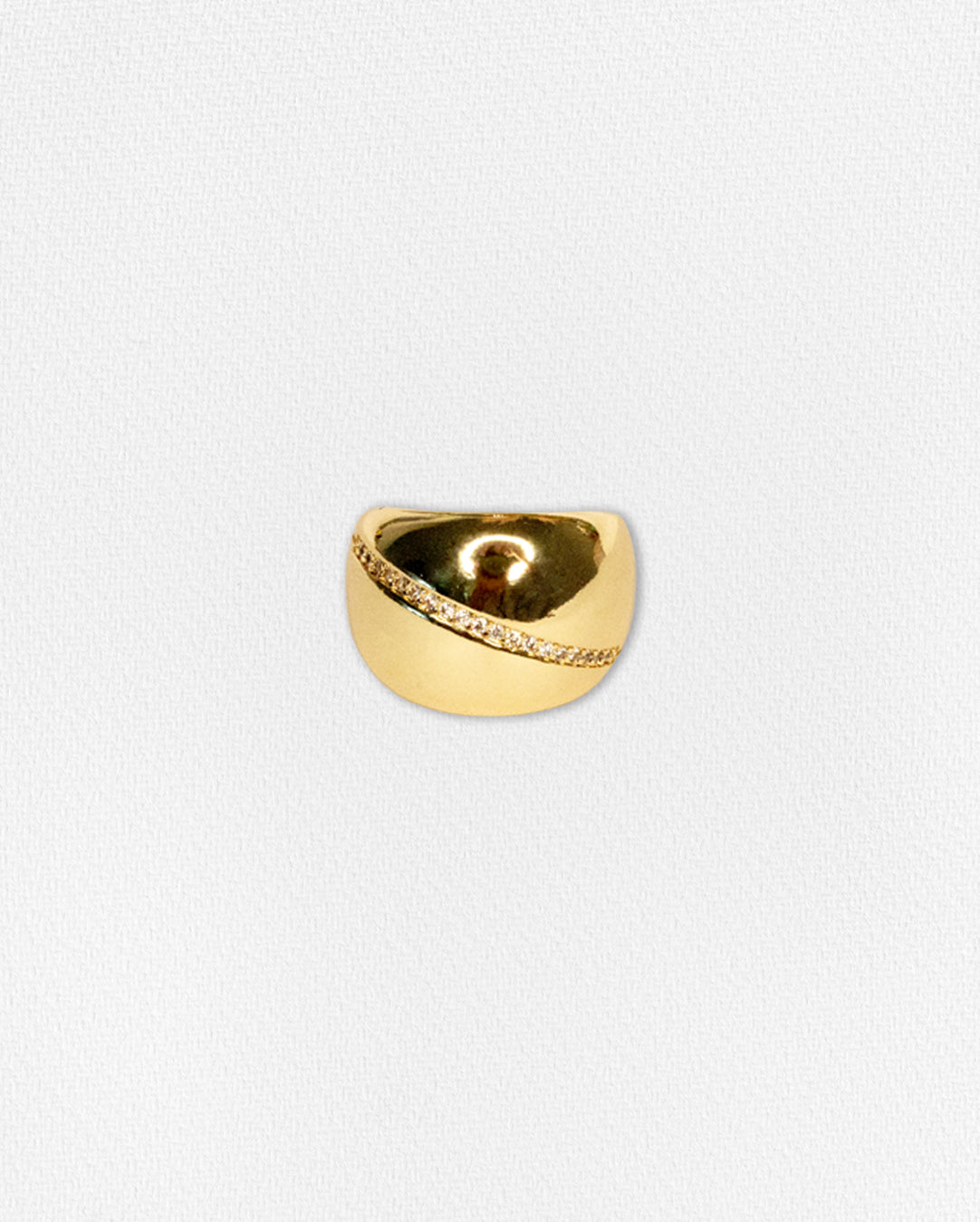 Anillo globo con zirconias