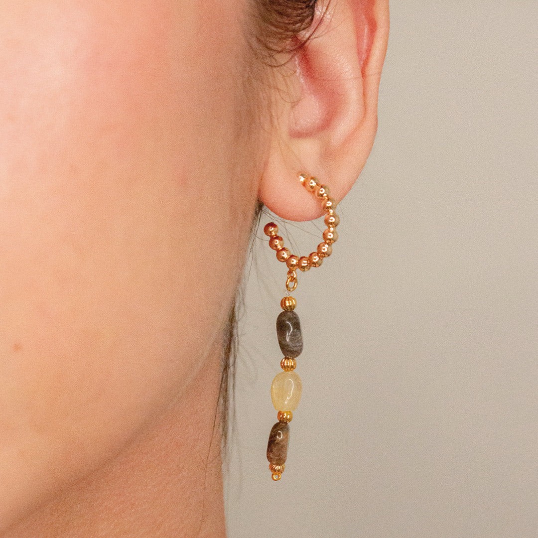 Aretes piedras naturales