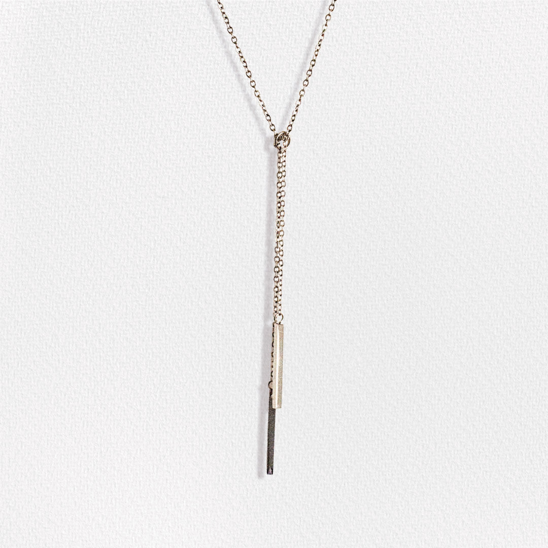 Collar plaquita rectangular doble