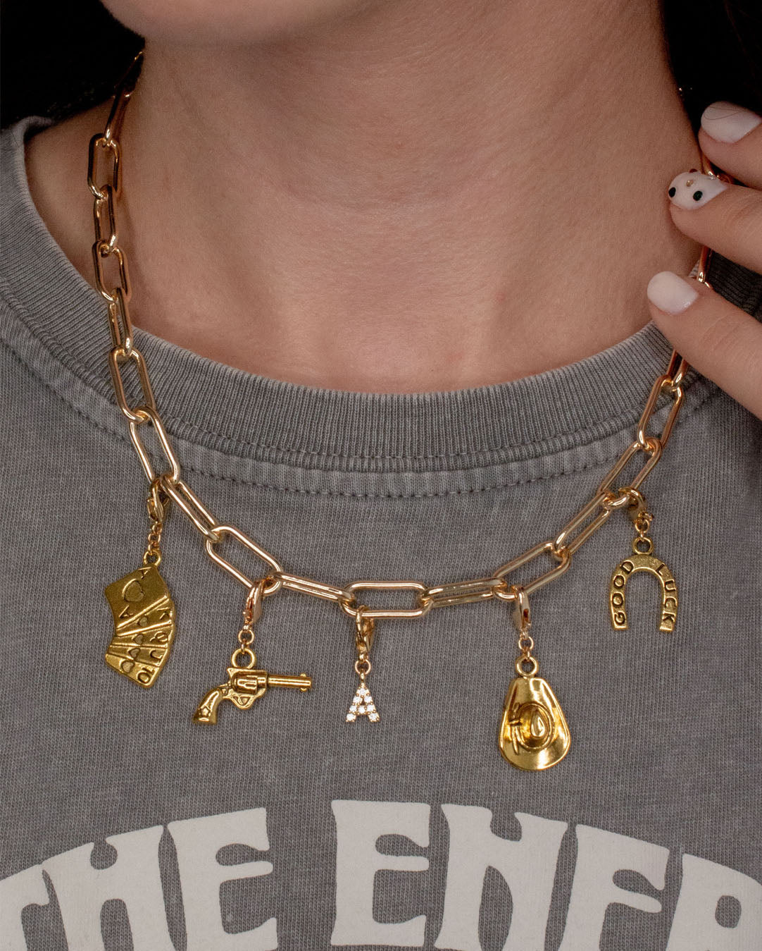 Collar cadena eslabones oval