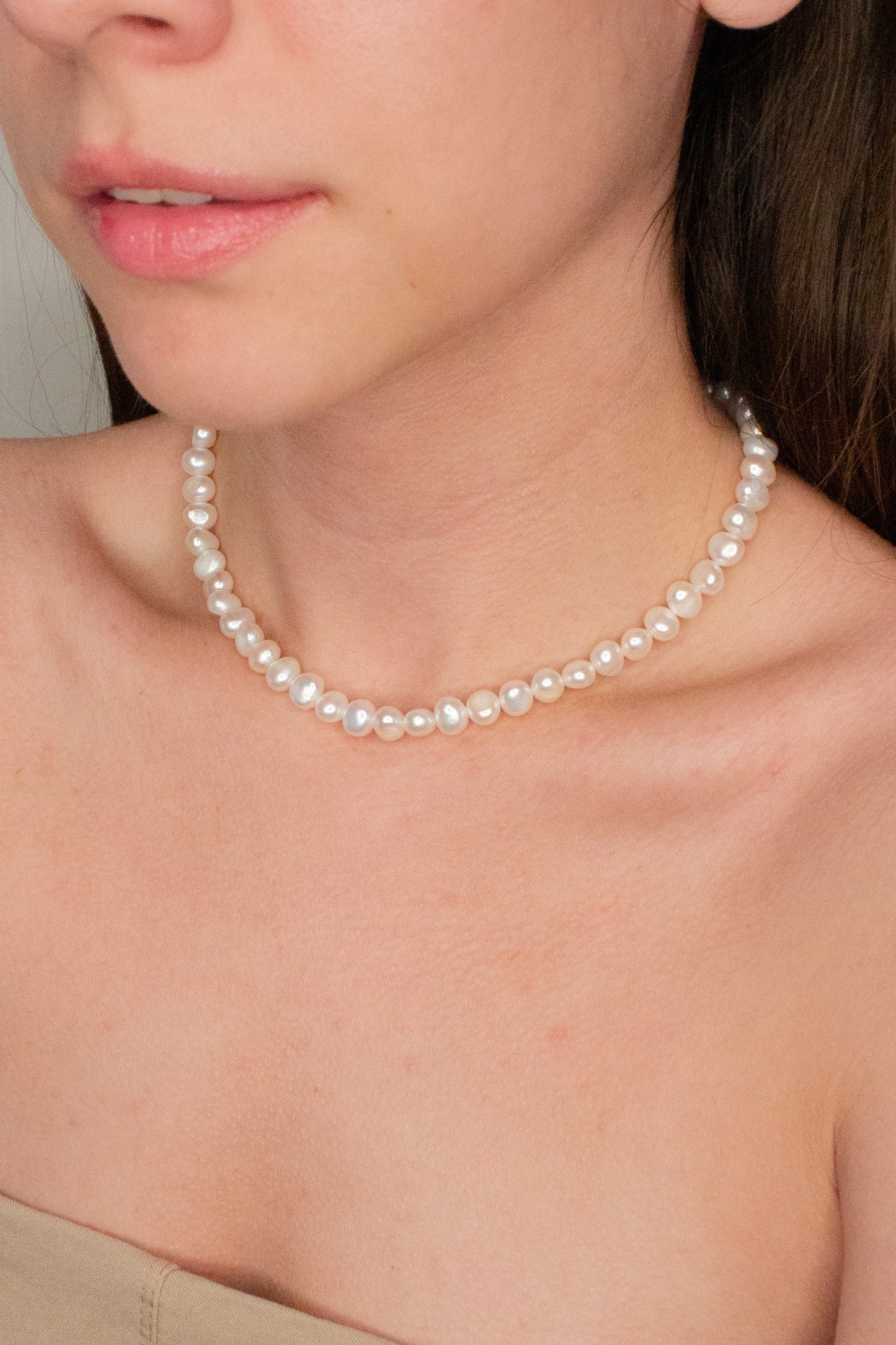 Collar con perlas