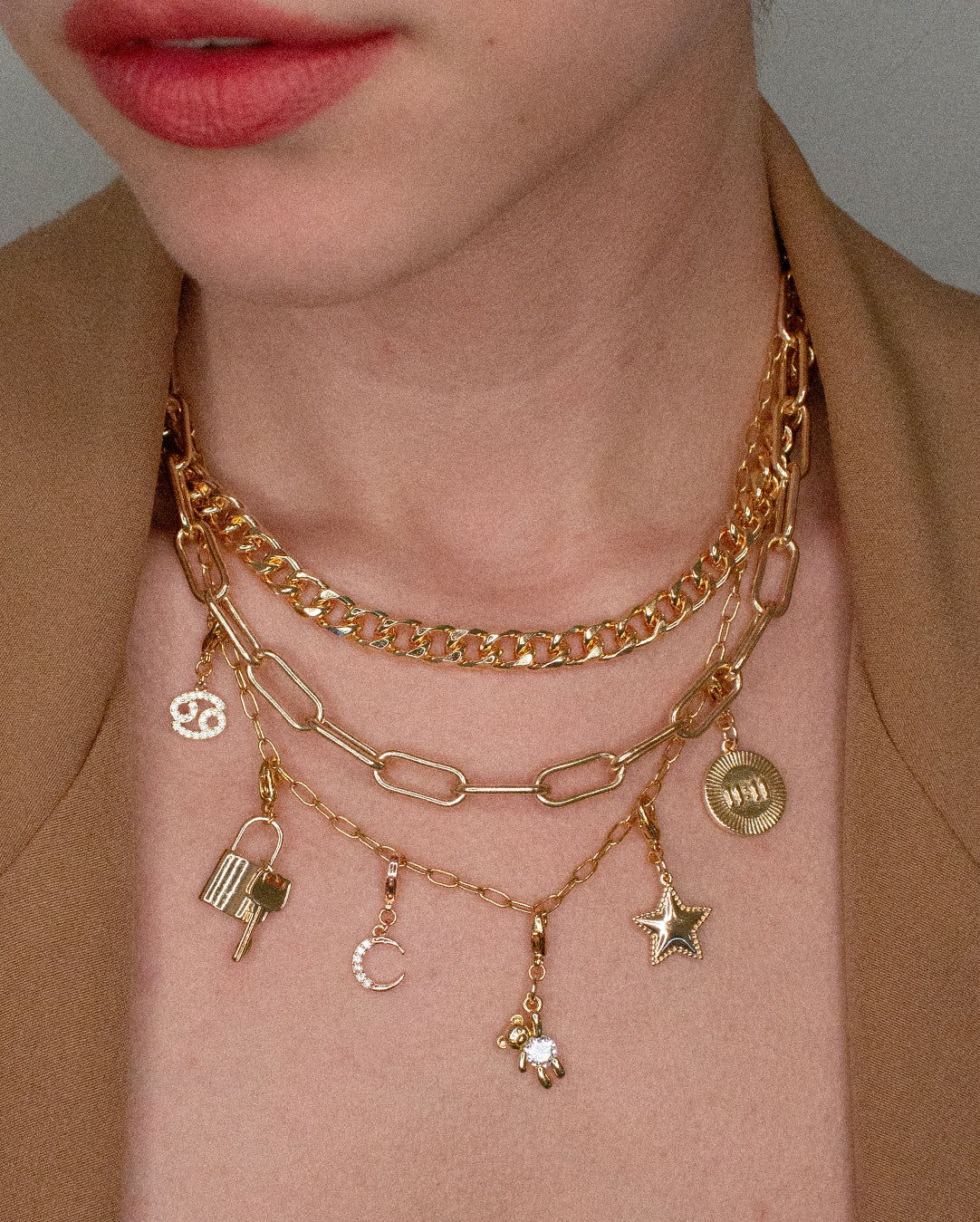 Collar cadena eslabones cuadrados