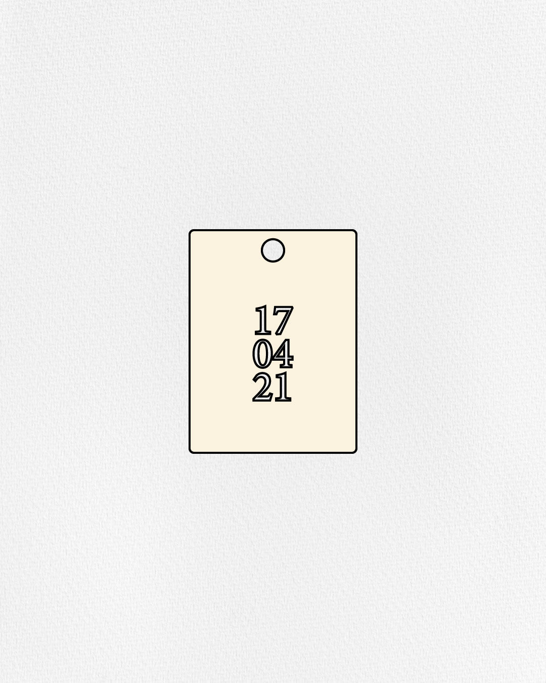 Collar personalizado con fecha calada