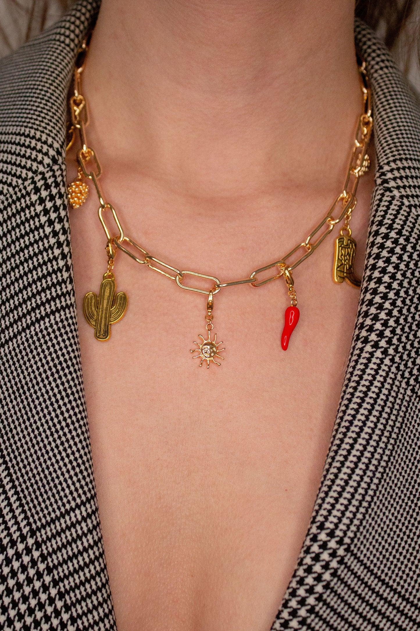Charm cactus grabado
