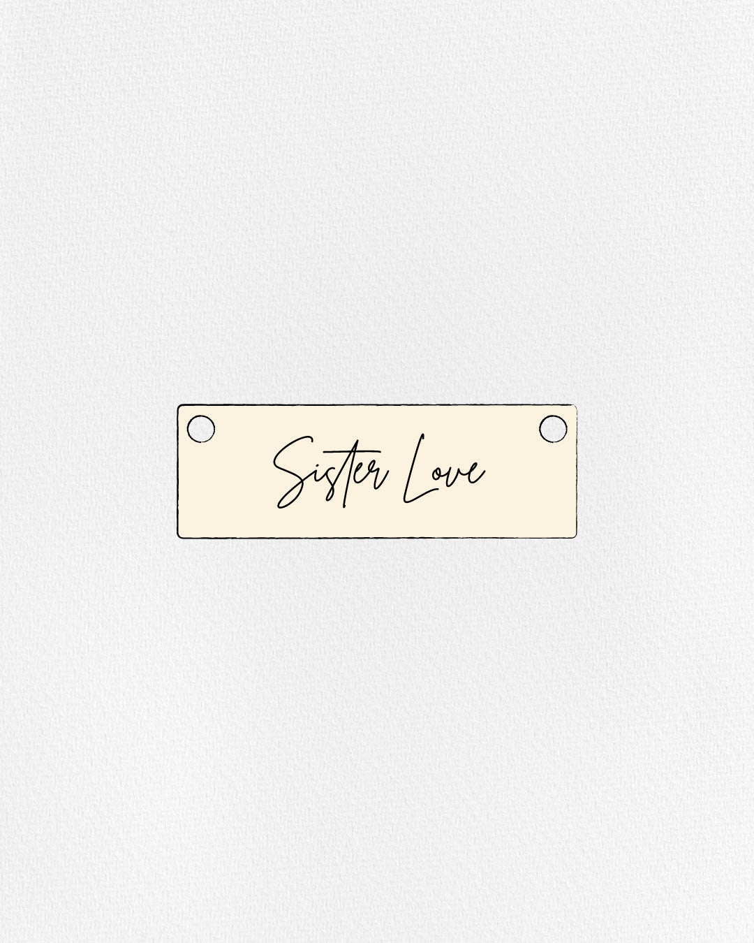 Collar rectangular personalizado Sister Love