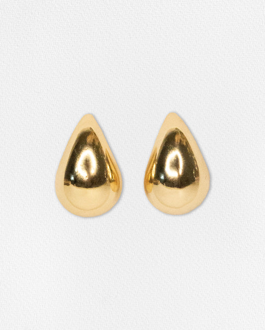 Aretes gota dorada