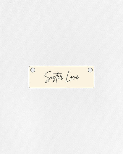 Collar rectangular personalizado Sister Love